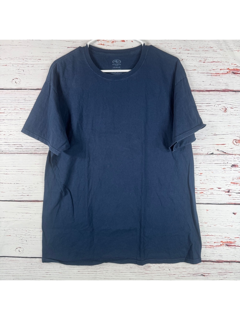 Athletic Works Men's Navy Blue 100% Cotton T-Shirt Large 42-44